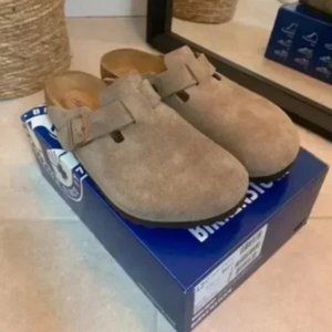 Birkenstock Boston Suede Taupe Normal